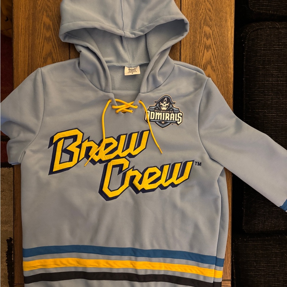 Brew Crew Milwaukee Admirals Brewers Hoodie Sweatshirt